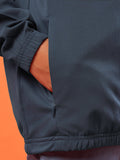 Boys Solid Slim Fit Mock Neck Sports Jacket with TECHNOLITE